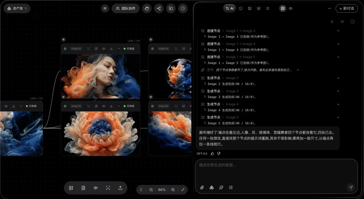 FigCraft官网公开演示中的设计画布与示例作品